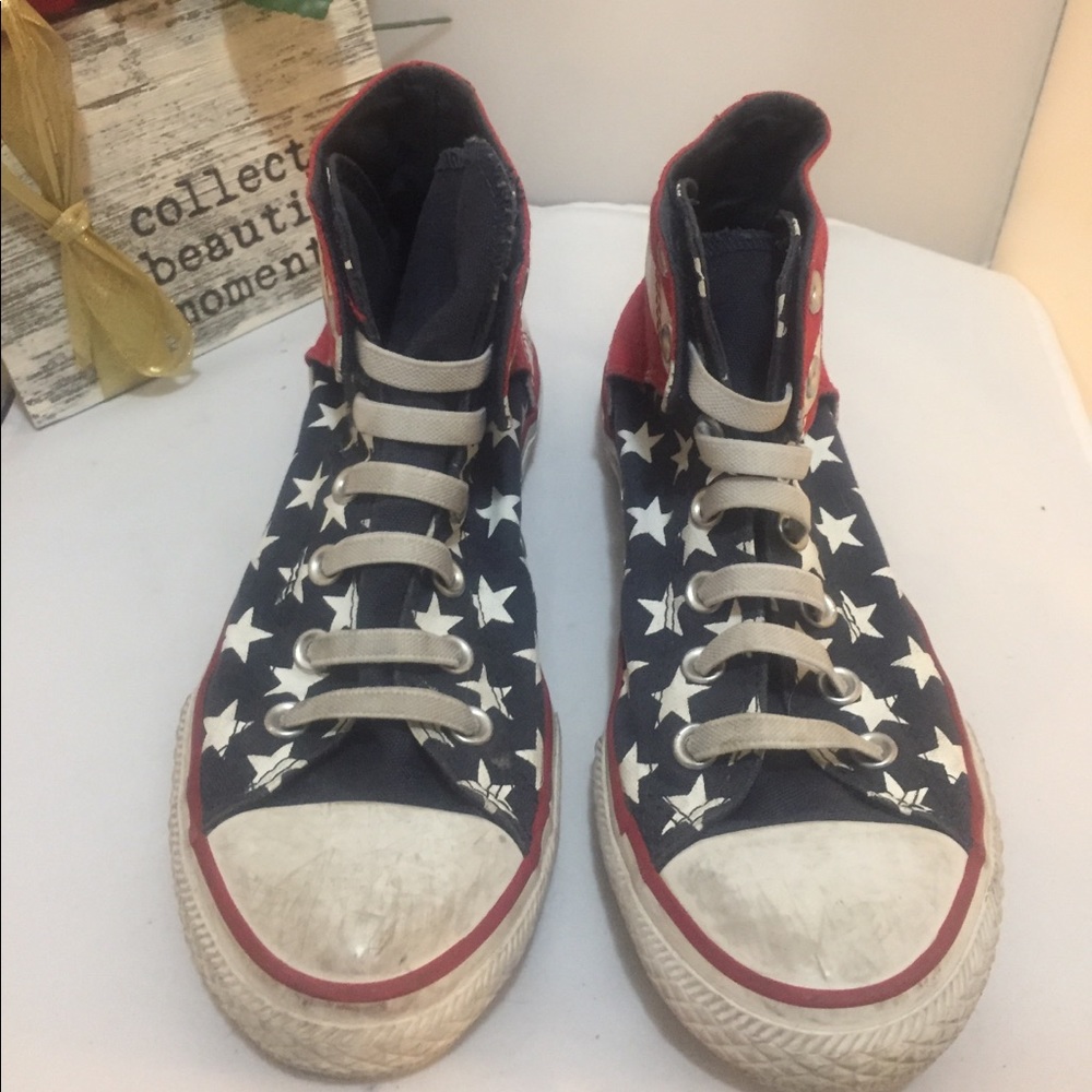 SALE! Converse AllStar 🇺🇸 Flag No Tie Sneakers 5 - Picture 2 of 8